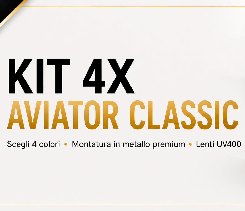 Kit 4× - Occhiali Aviator