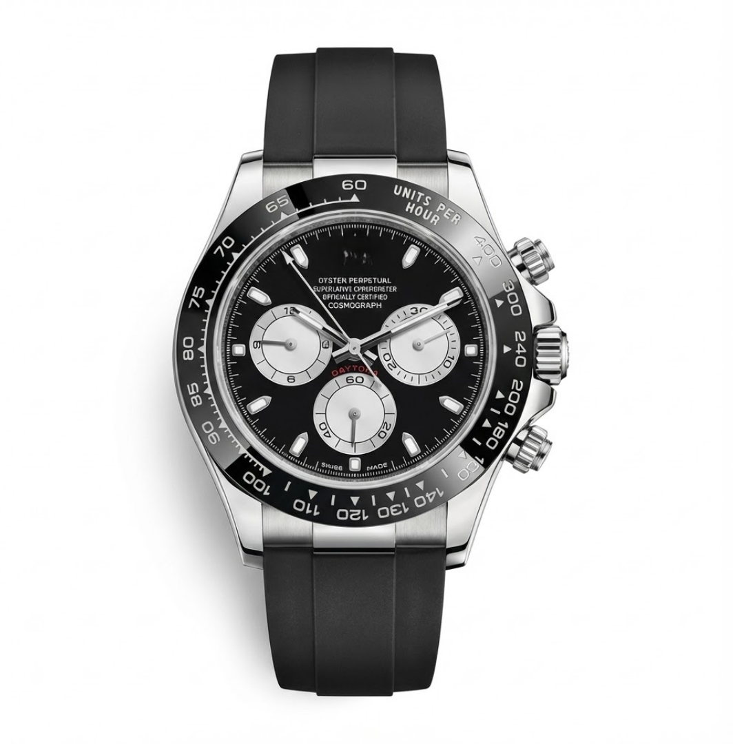 Speed Racing Chrono 40 – Black Dial | Rubber Strap B